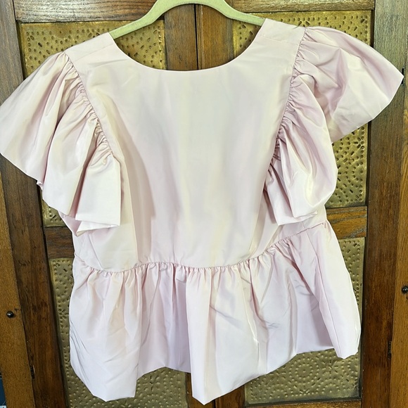 NWT Express Peplum Flutter sleeve top - Picture 3 of 3